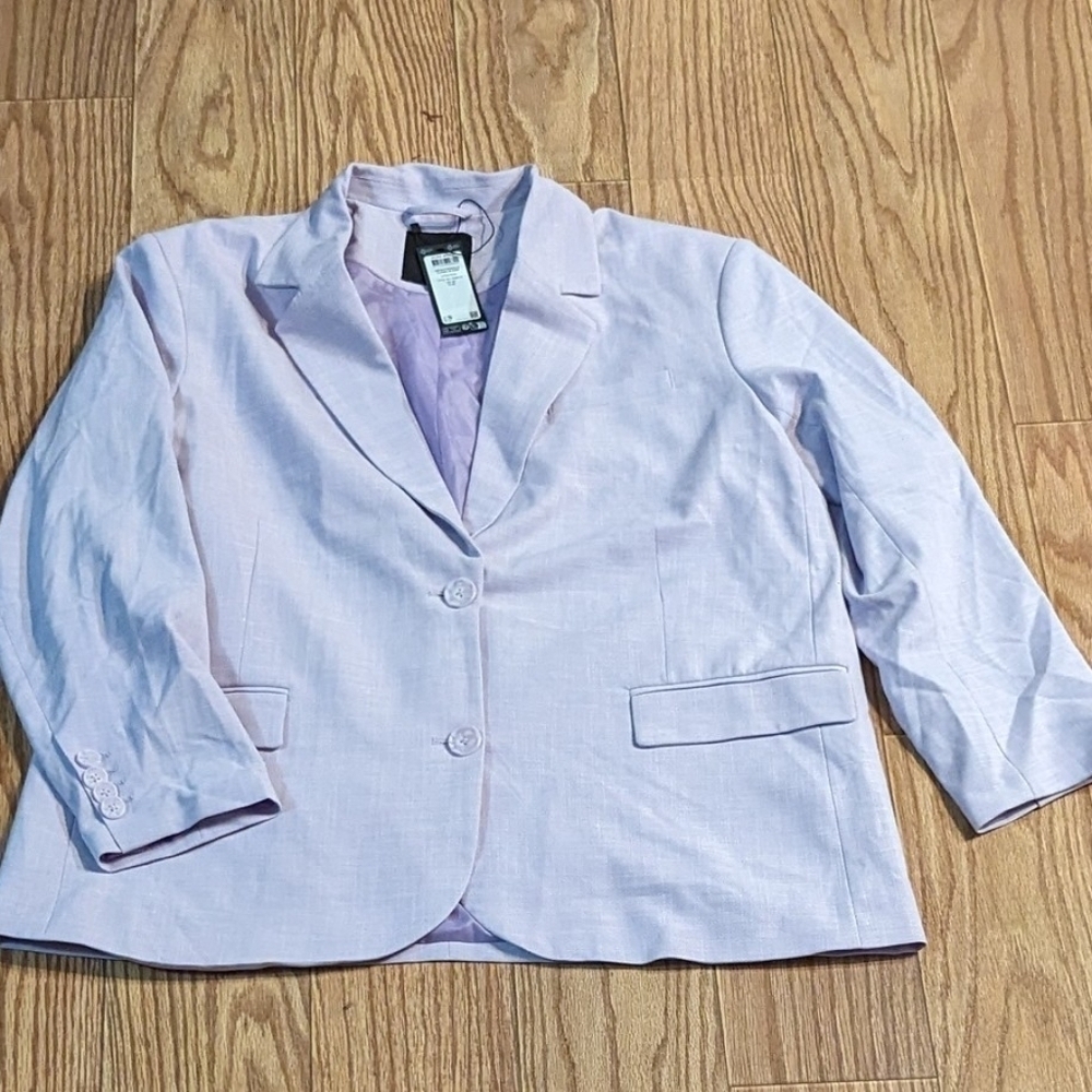 Lilac purple two-button oversized blazer size 12 Vero Moda new with tags